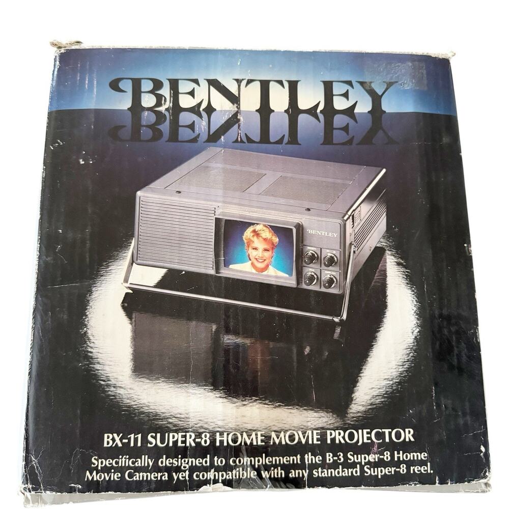 Vintage Bentley BX-11 Super 8 Home Movie Projector 4" Monitor *Parts Only‎